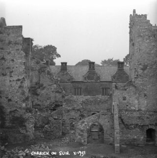 A view of the two 15th century towers (1951)