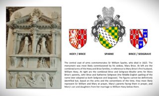 Information on the Sparke/Brice heraldry and images of their shields